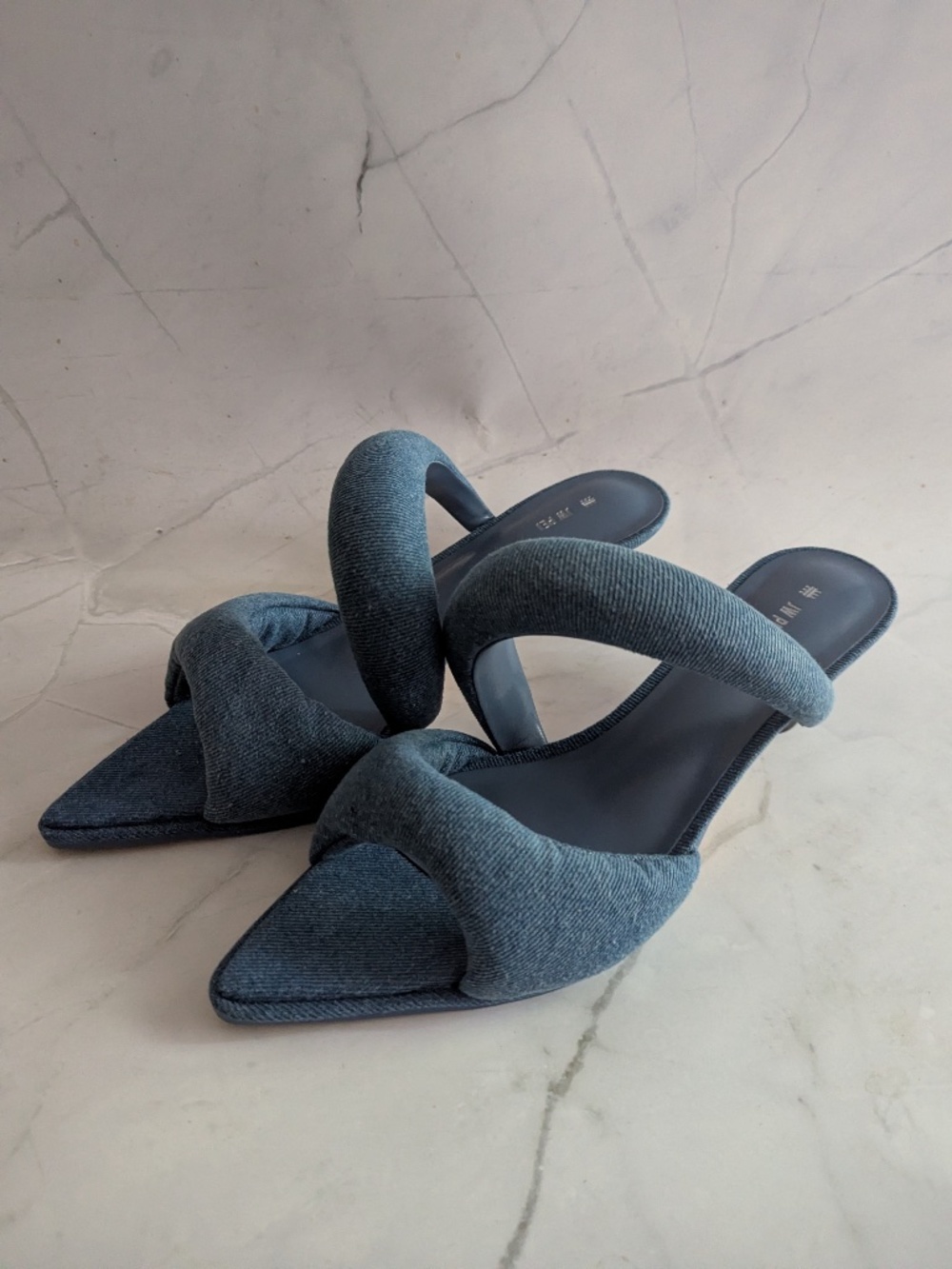 Blue Sara Denim Mules (NWT)